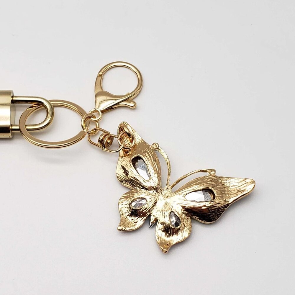 Louis Vuitton Gold Lock 🔒 Authentic LV Key + Unbranded Butterfly Bag Charm - Picture 7 of 9